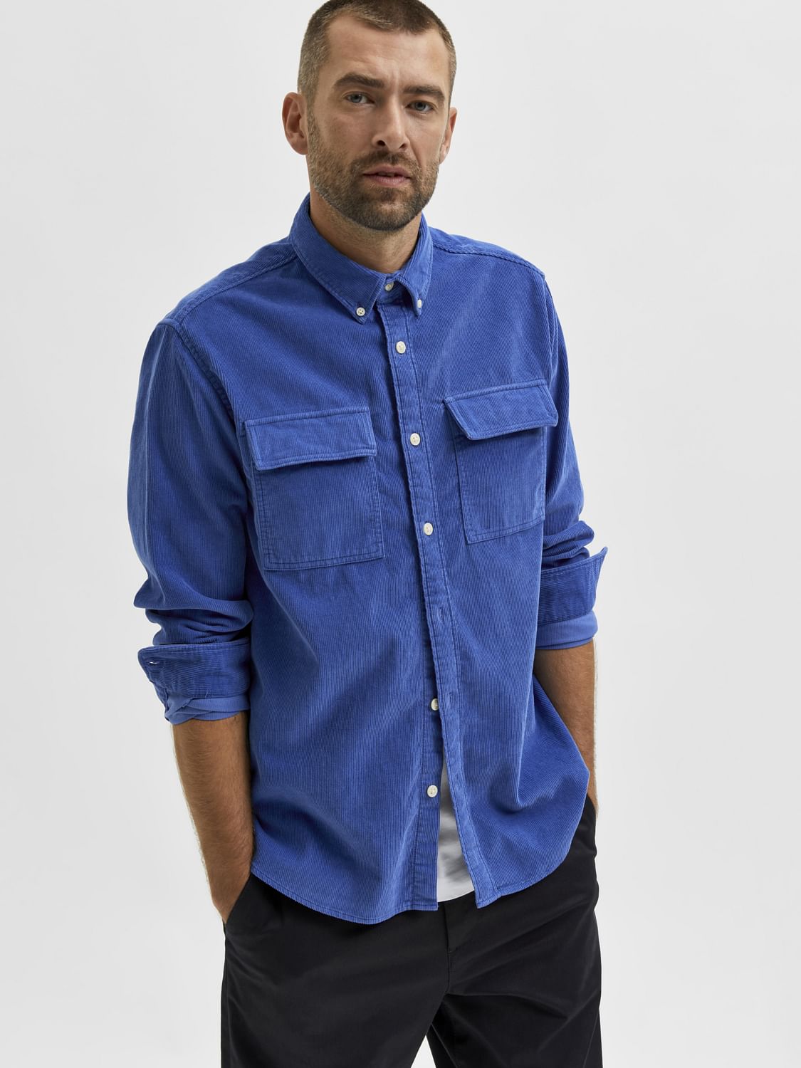 Blue Corduroy Shirt
