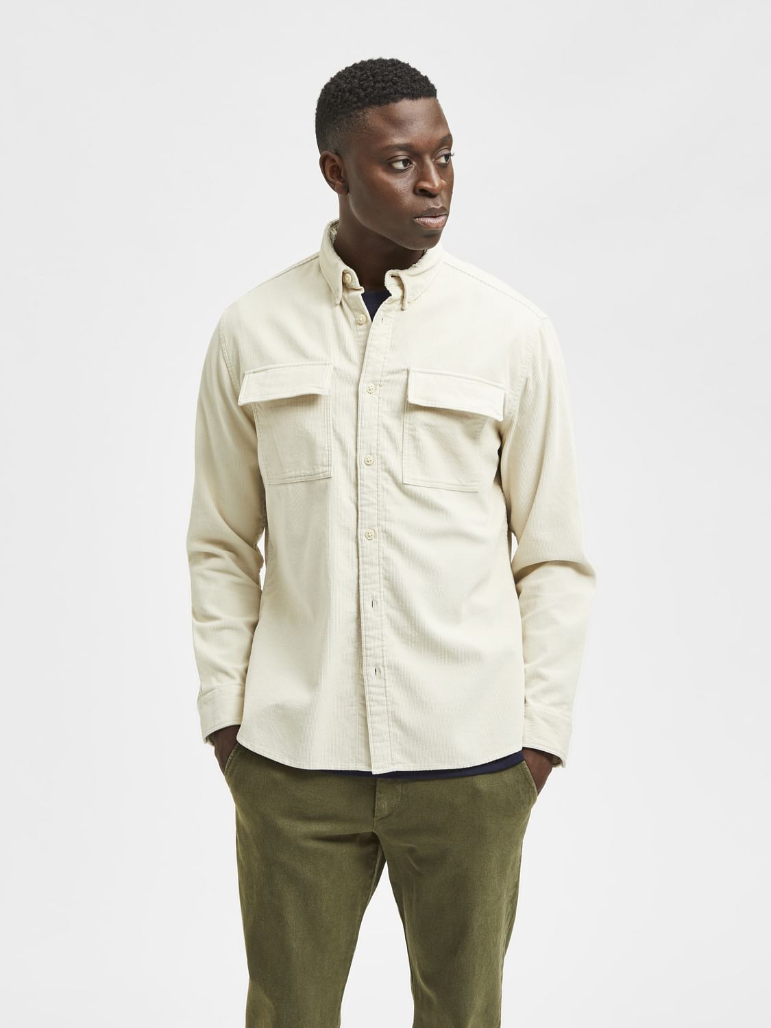 White Corduroy Shirt