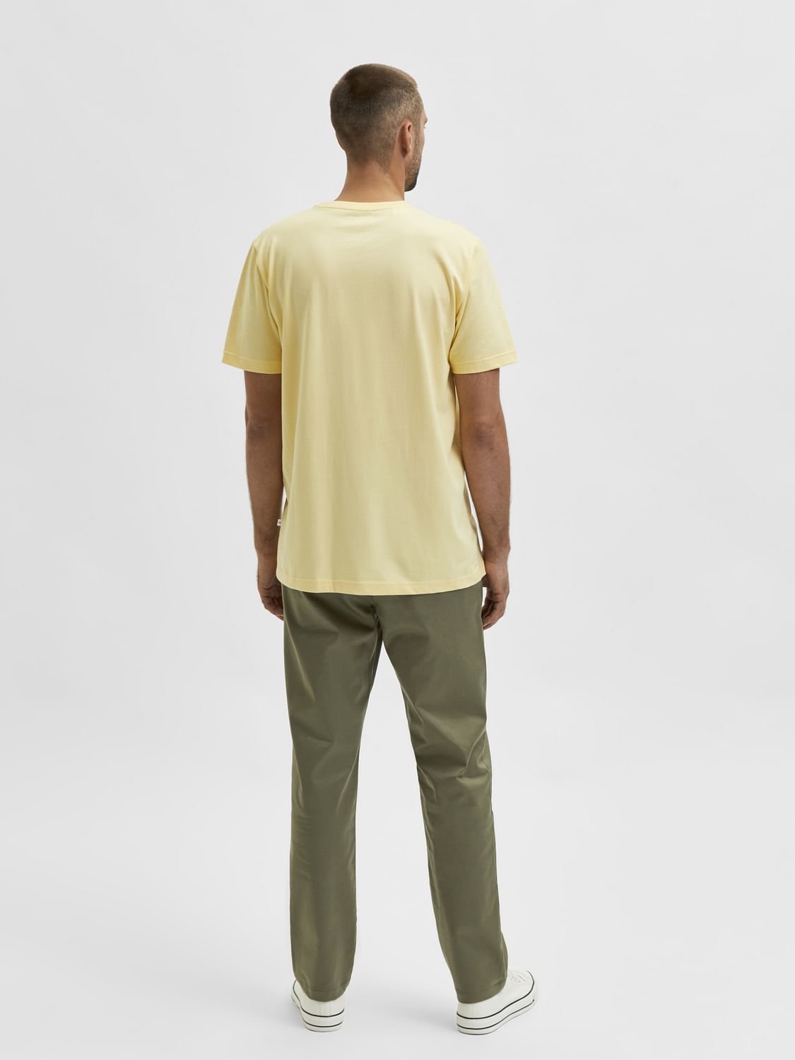 Yellow Organic Cotton Crew Neck T-Shirt