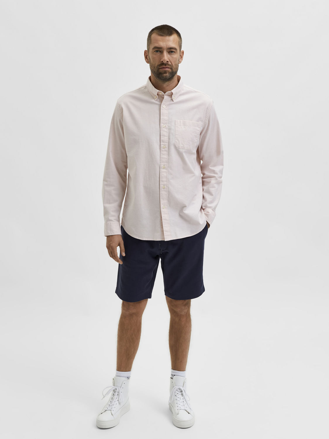 Light Pink Organic Cotton Full Sleeves Shirt