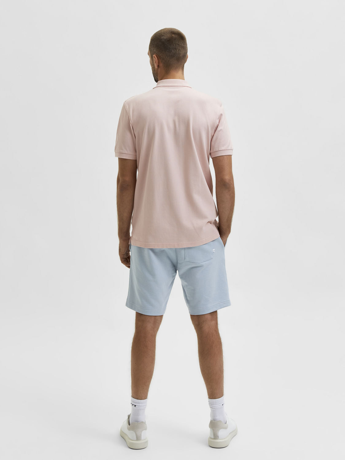 Pink Organic Cotton Polo Neck T-Shirt