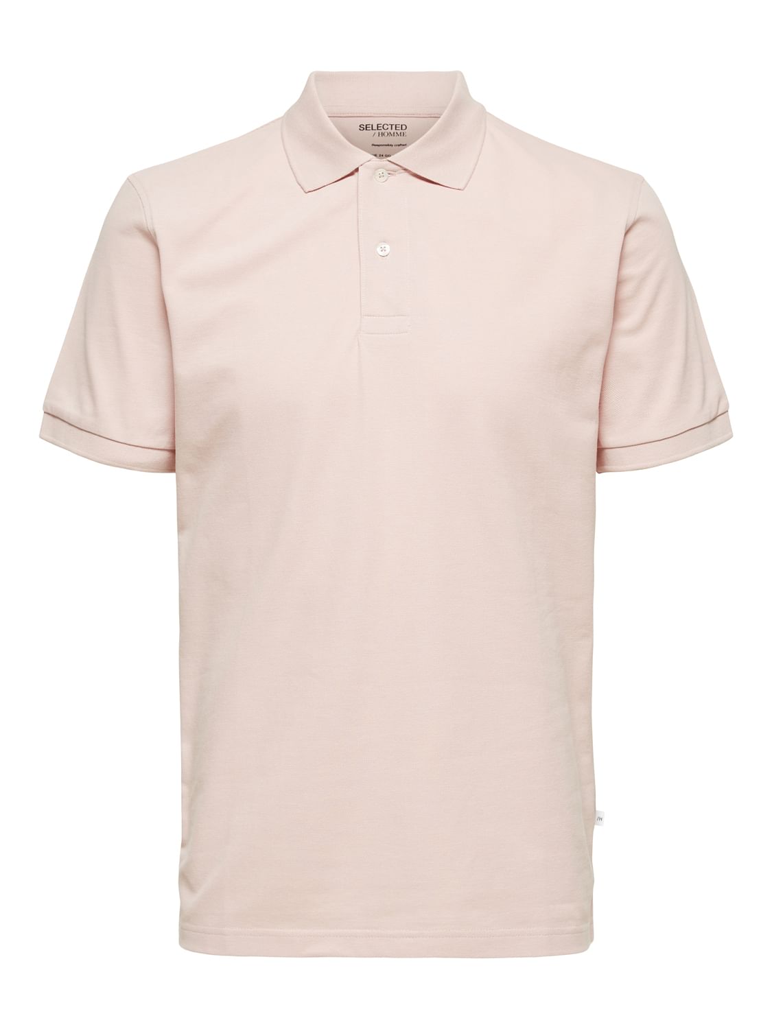Pink Organic Cotton Polo Neck T-Shirt