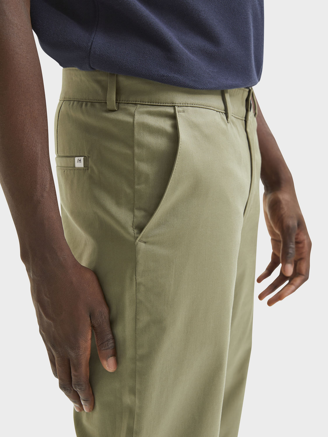 Green Mid Rise Chinos