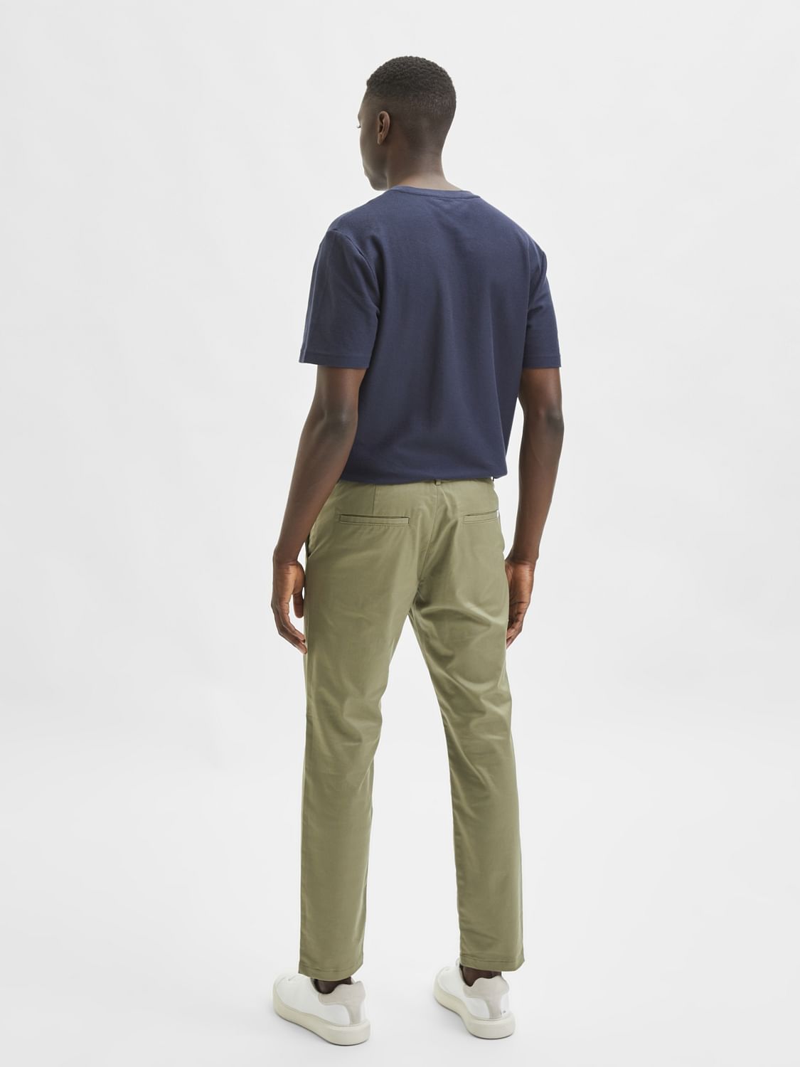 Green Mid Rise Chinos