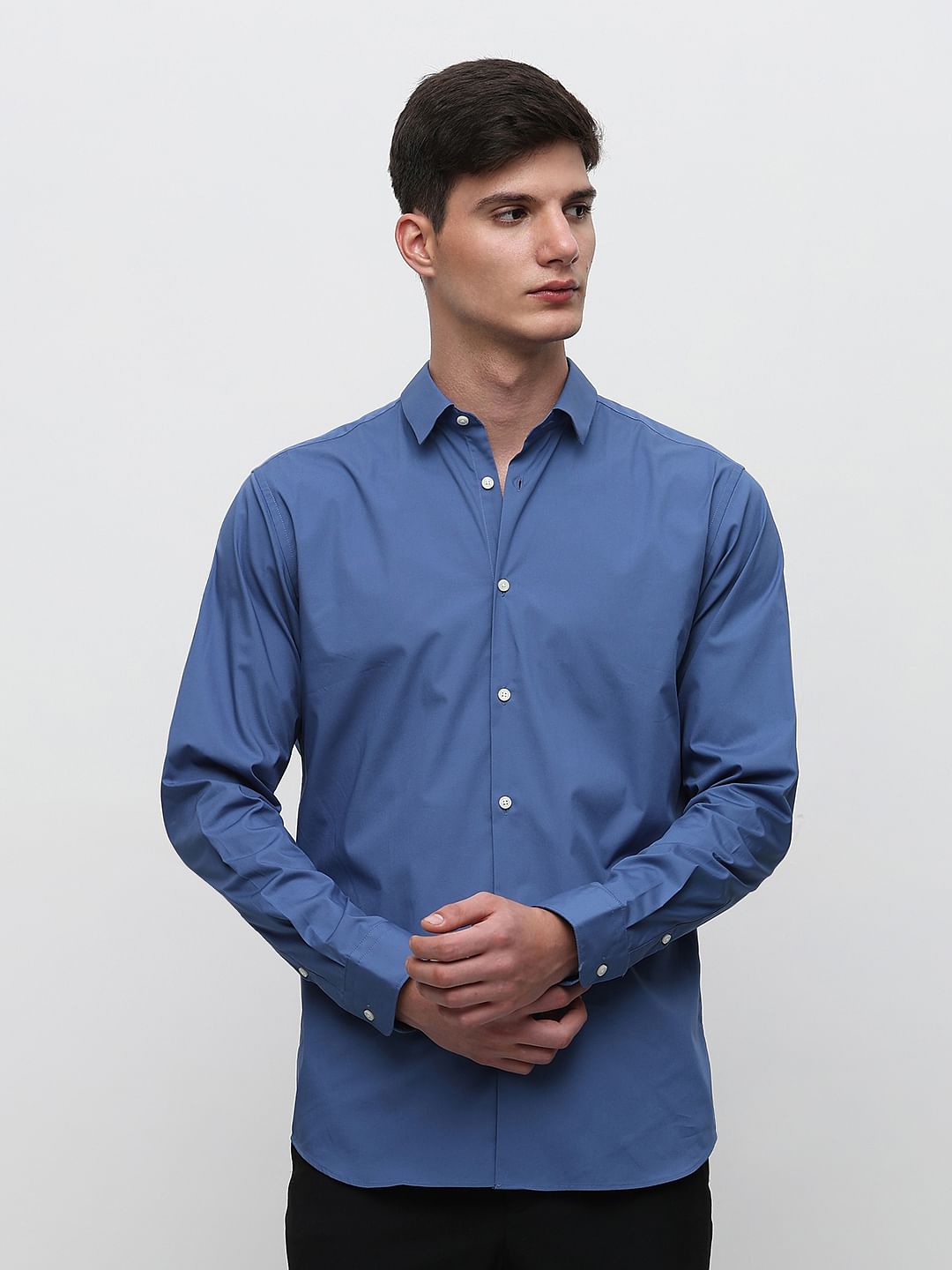 Blue Slim Fit Formal Shirt