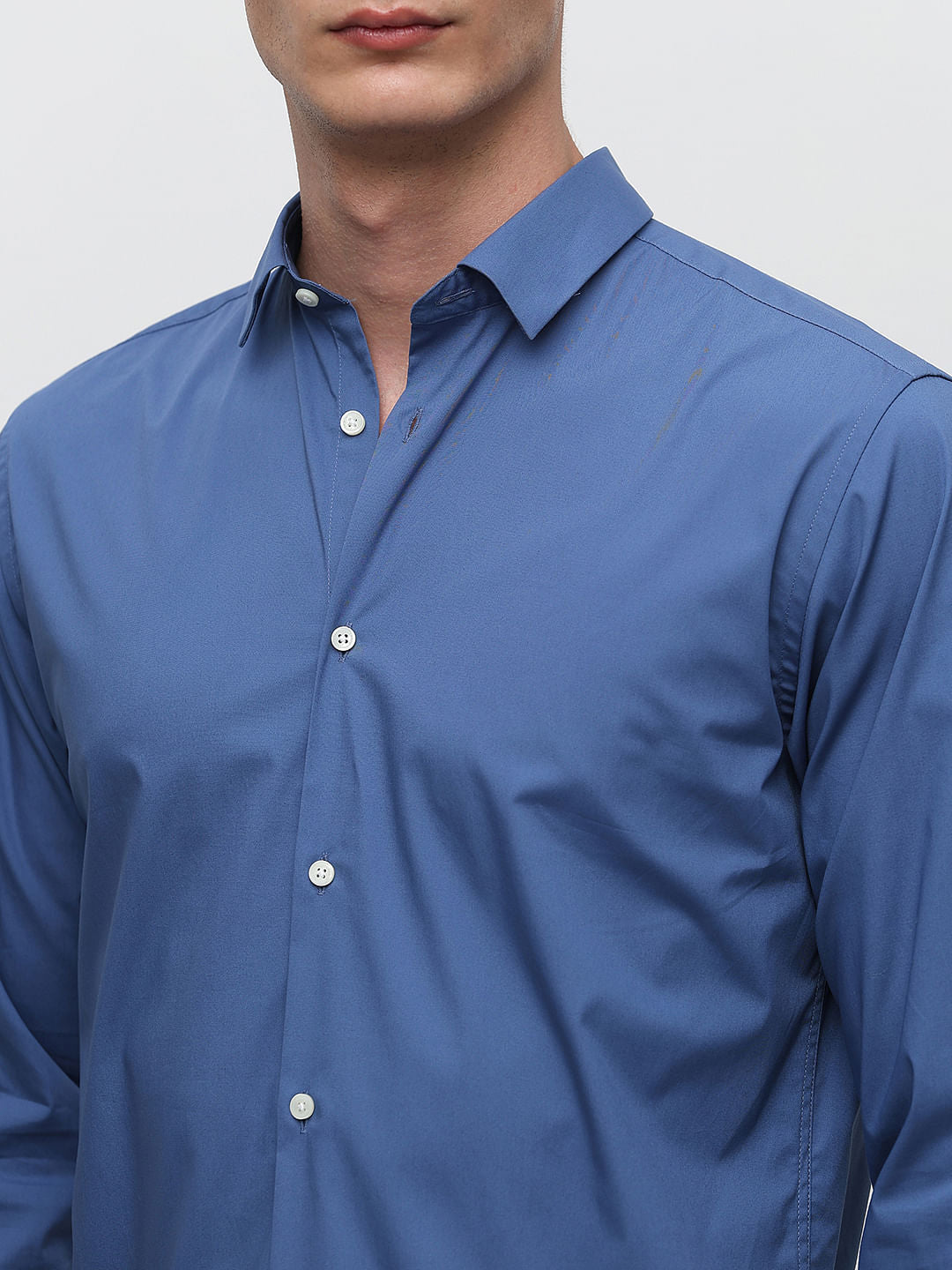 Blue Slim Fit Formal Shirt