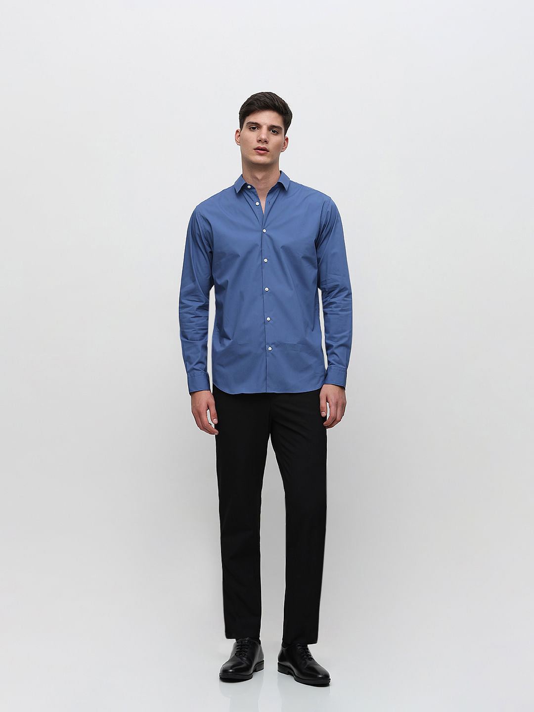 Blue Slim Fit Formal Shirt