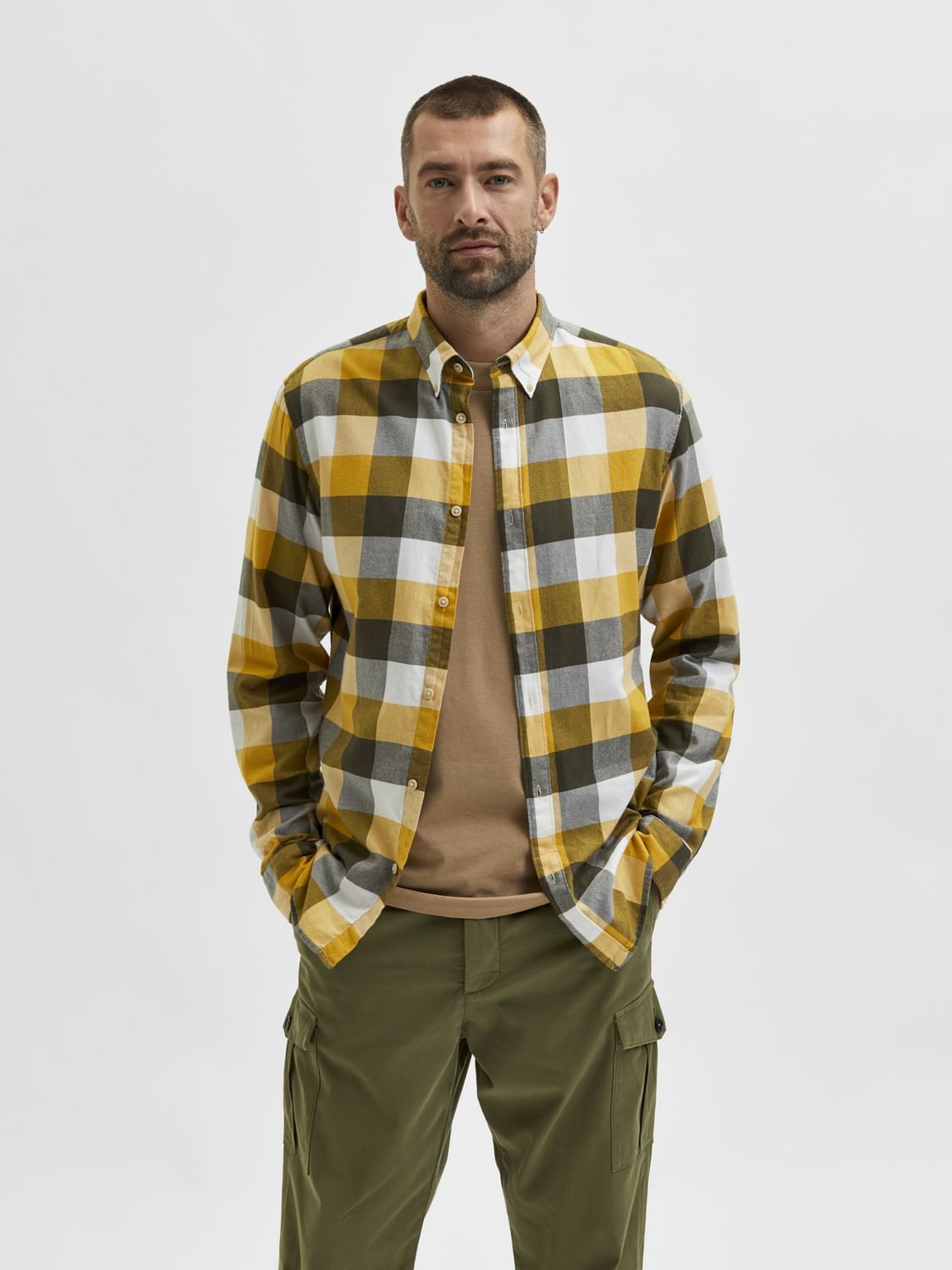 Multi-Coloured Flannel Checked Full Sleeves Shirt