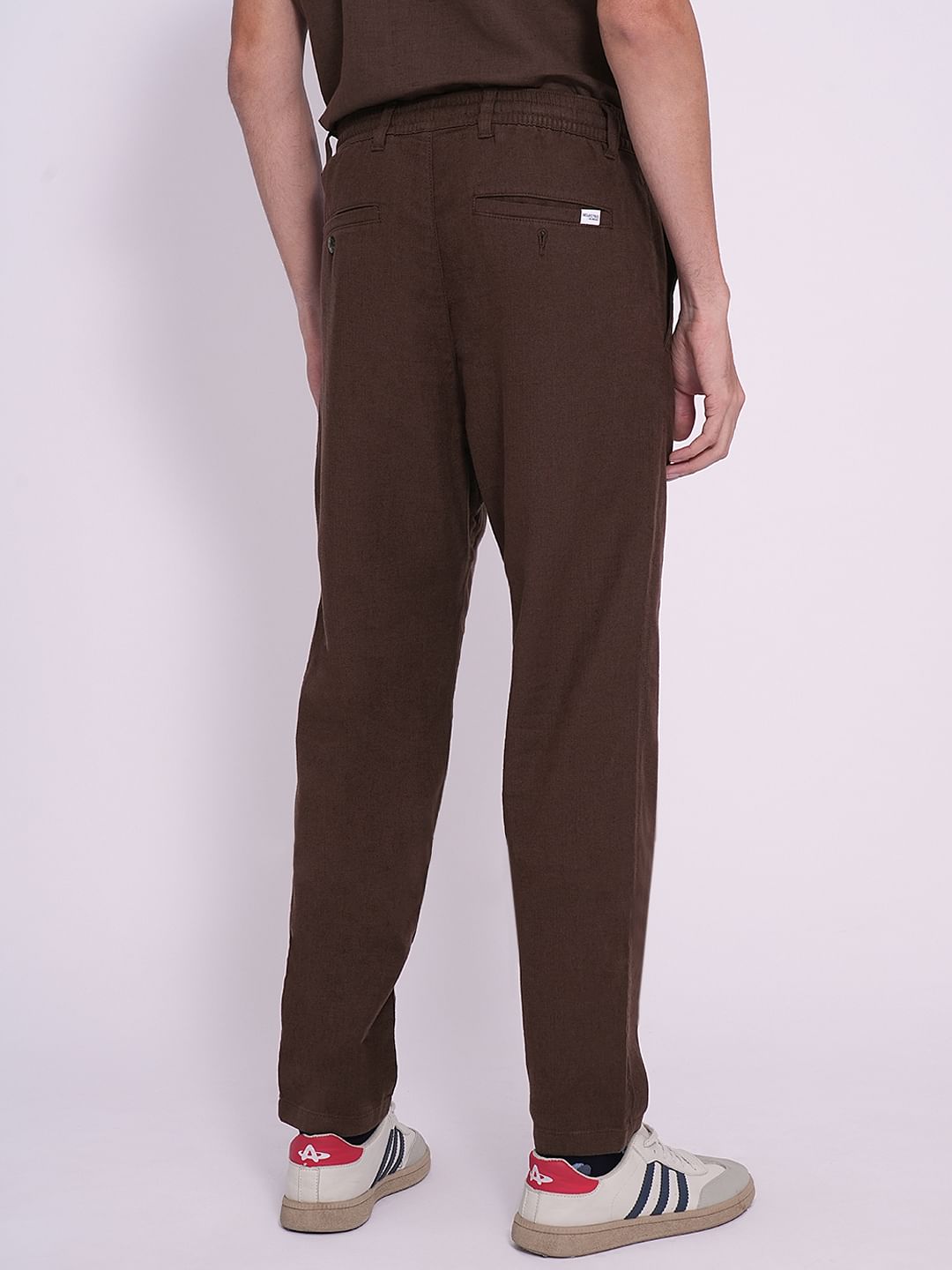 Dark Brown Mid Rise Pants