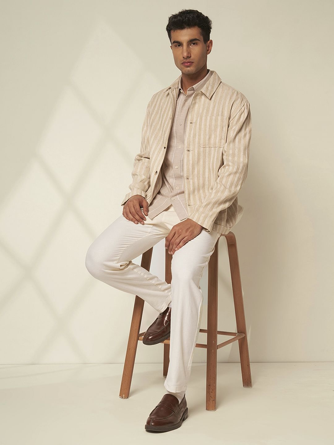 White Organic Cotton Slim Fit Pants