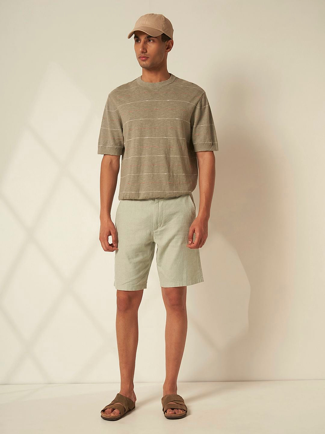 Green Organic Cotton Drawstring Shorts