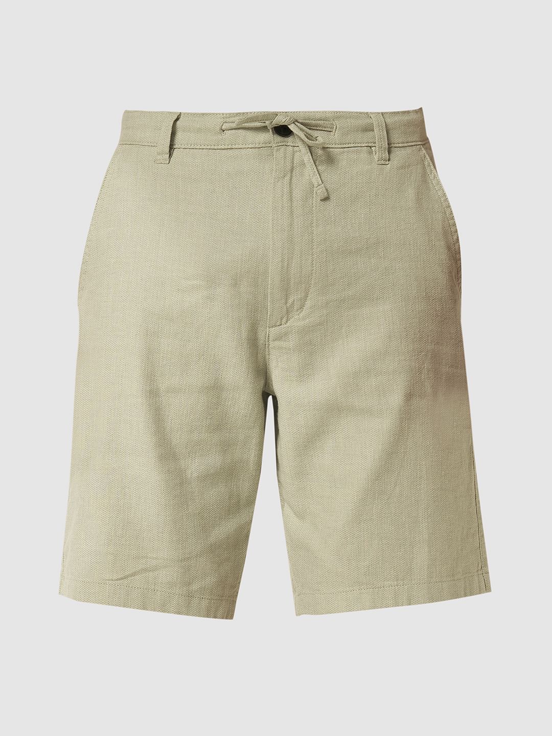 Green Organic Cotton Drawstring Shorts