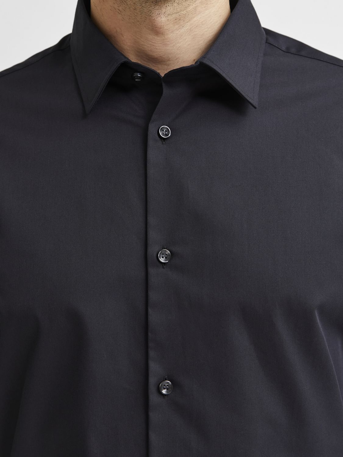 Black Formal Full Sleeves Cotton Shirt