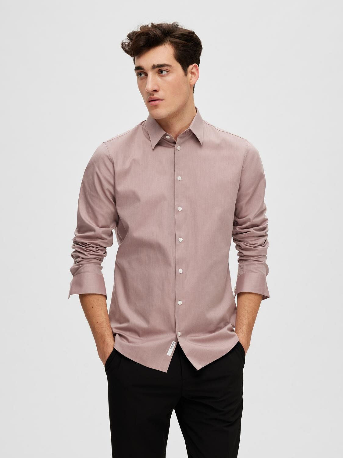 Grey Striped Cotton Full Sleeves Shirt
