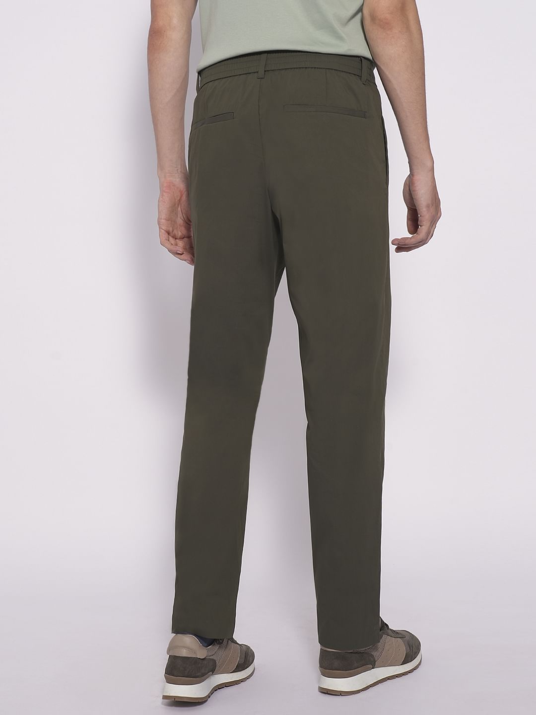 Green Low Rise Flex Pants