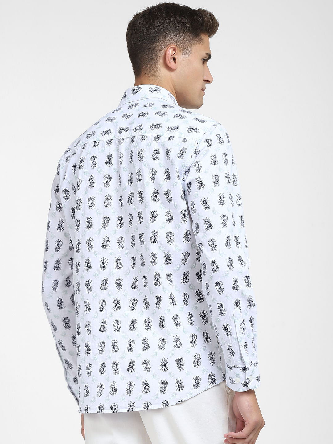 White Organic Cotton & Linen Blend Shirt