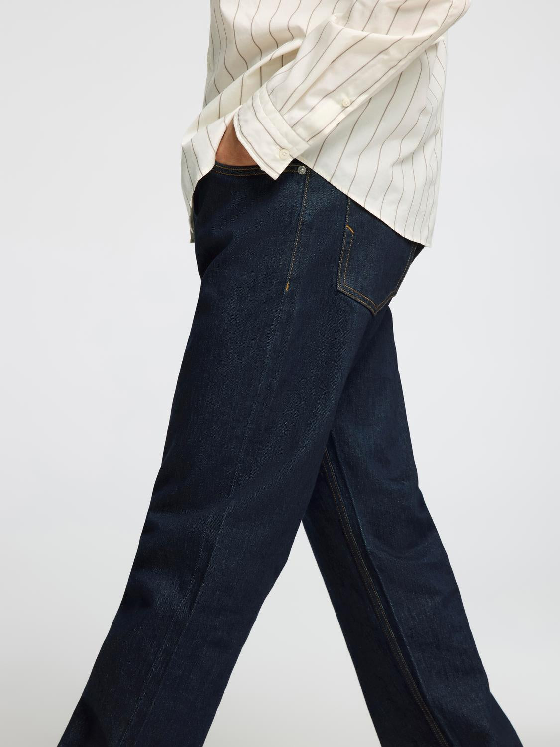 Dark Blue Straight Fit Jeans
