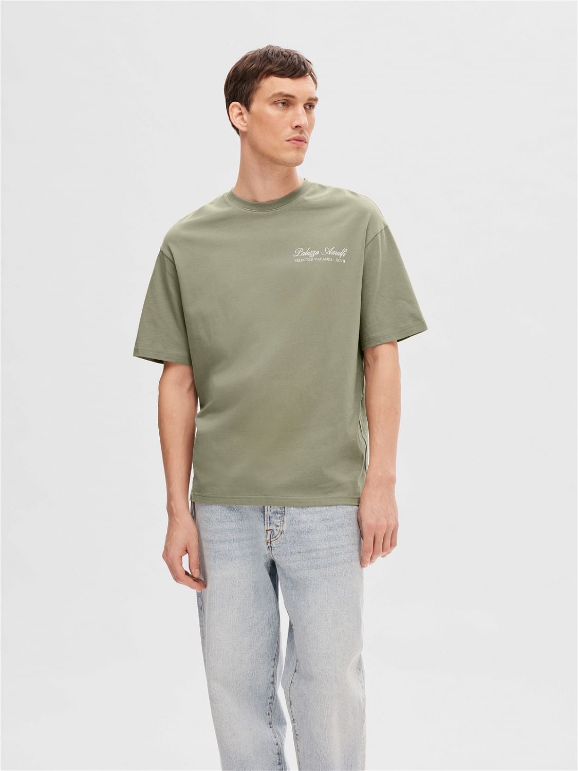 Green Text Print T-Shirt