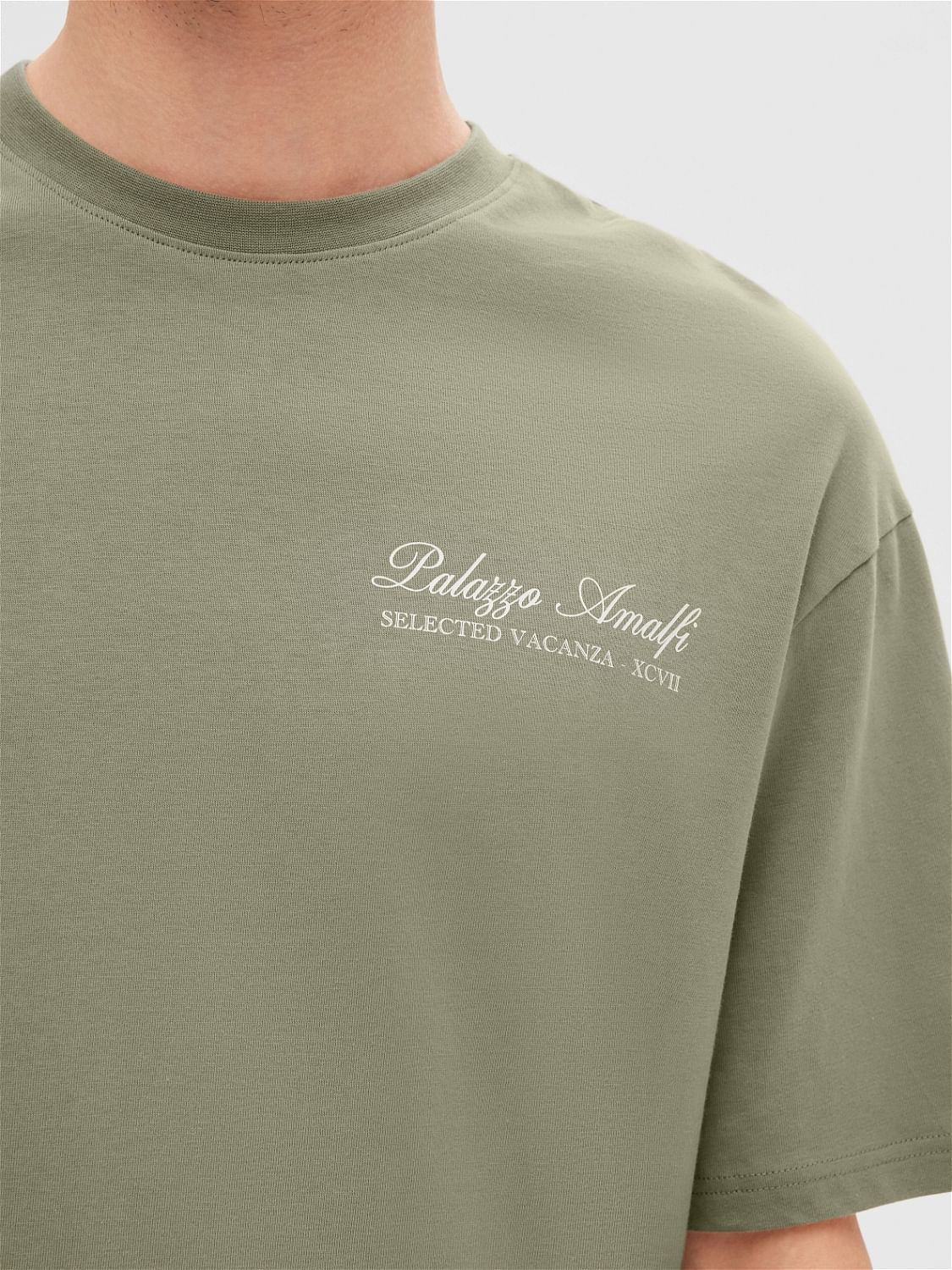 Green Text Print T-Shirt