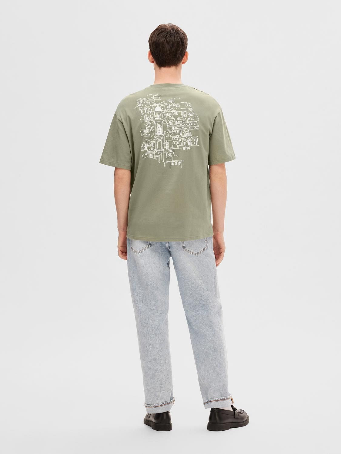 Green Text Print T-Shirt