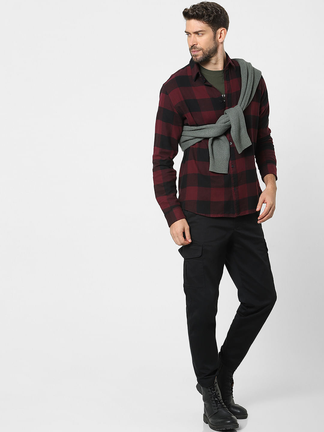 Red Check Organic Cotton Full Sleeves Shirt