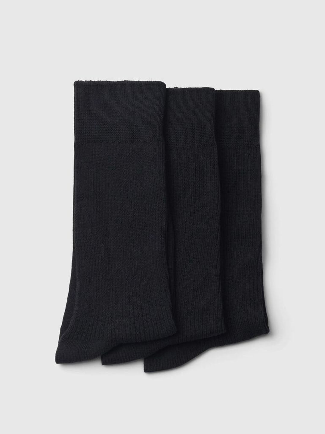 Pack Of 3 Ribbed Organic Cotton Socks