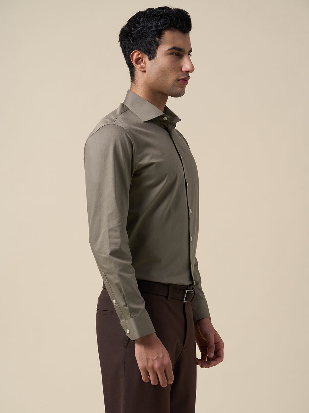 Brown Full Sleeves Shirt