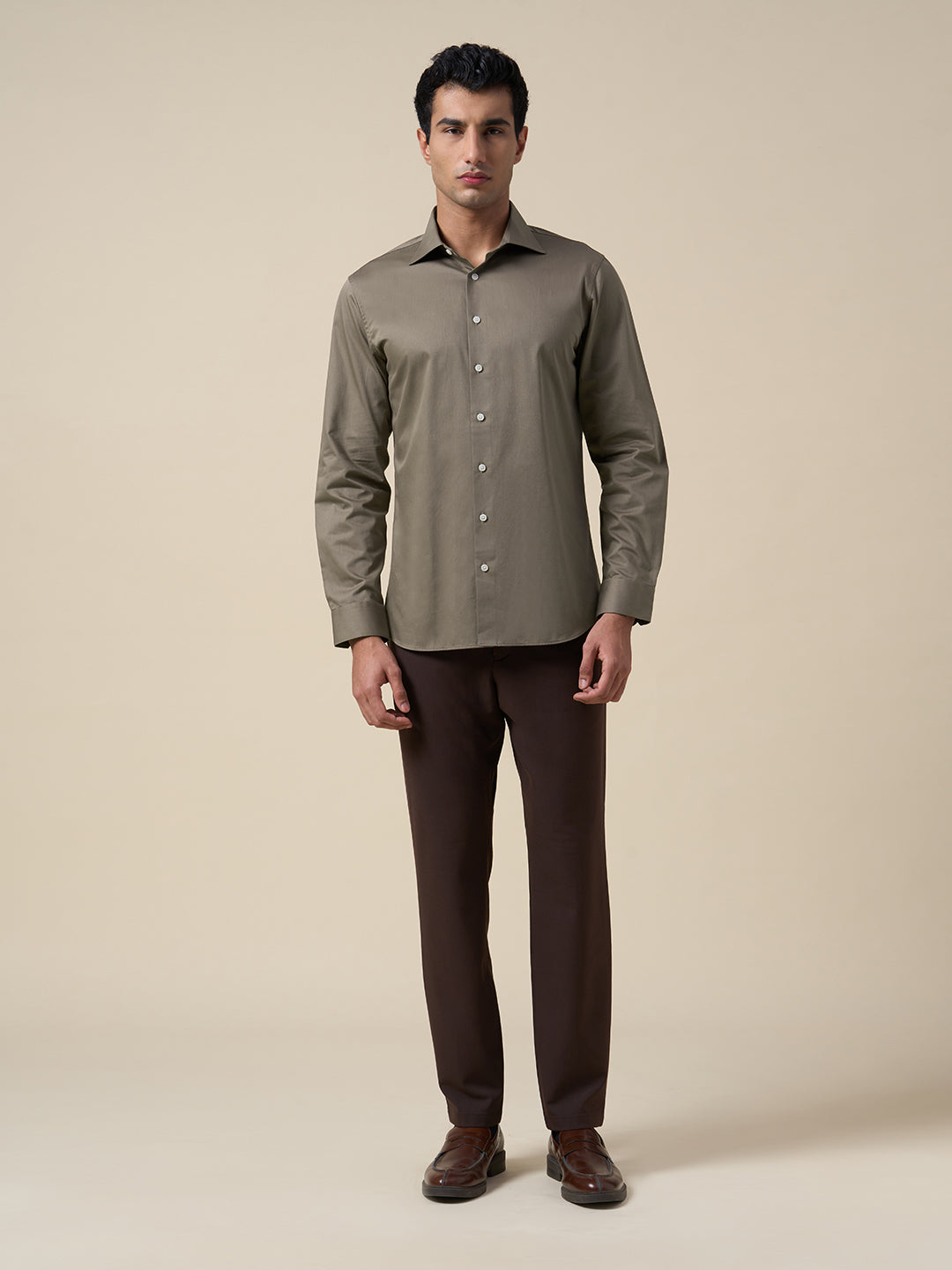 Brown Full Sleeves Shirt