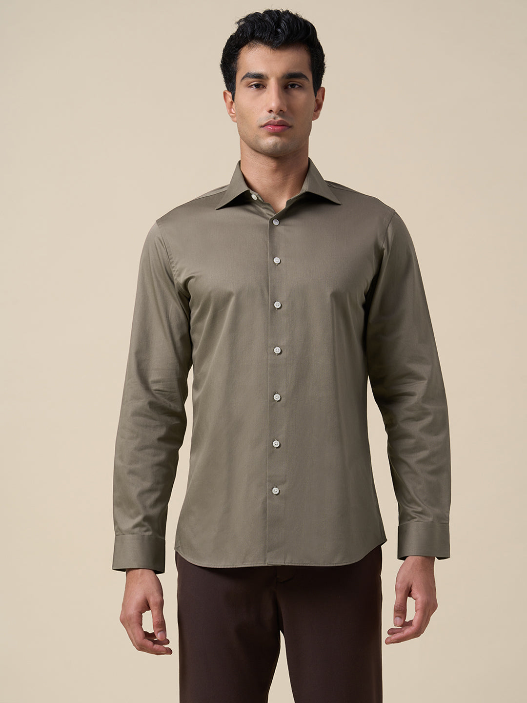 Brown Full Sleeves Shirt