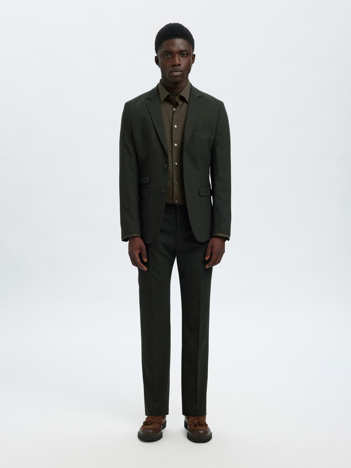 Dark Green Slim Fit Shirt