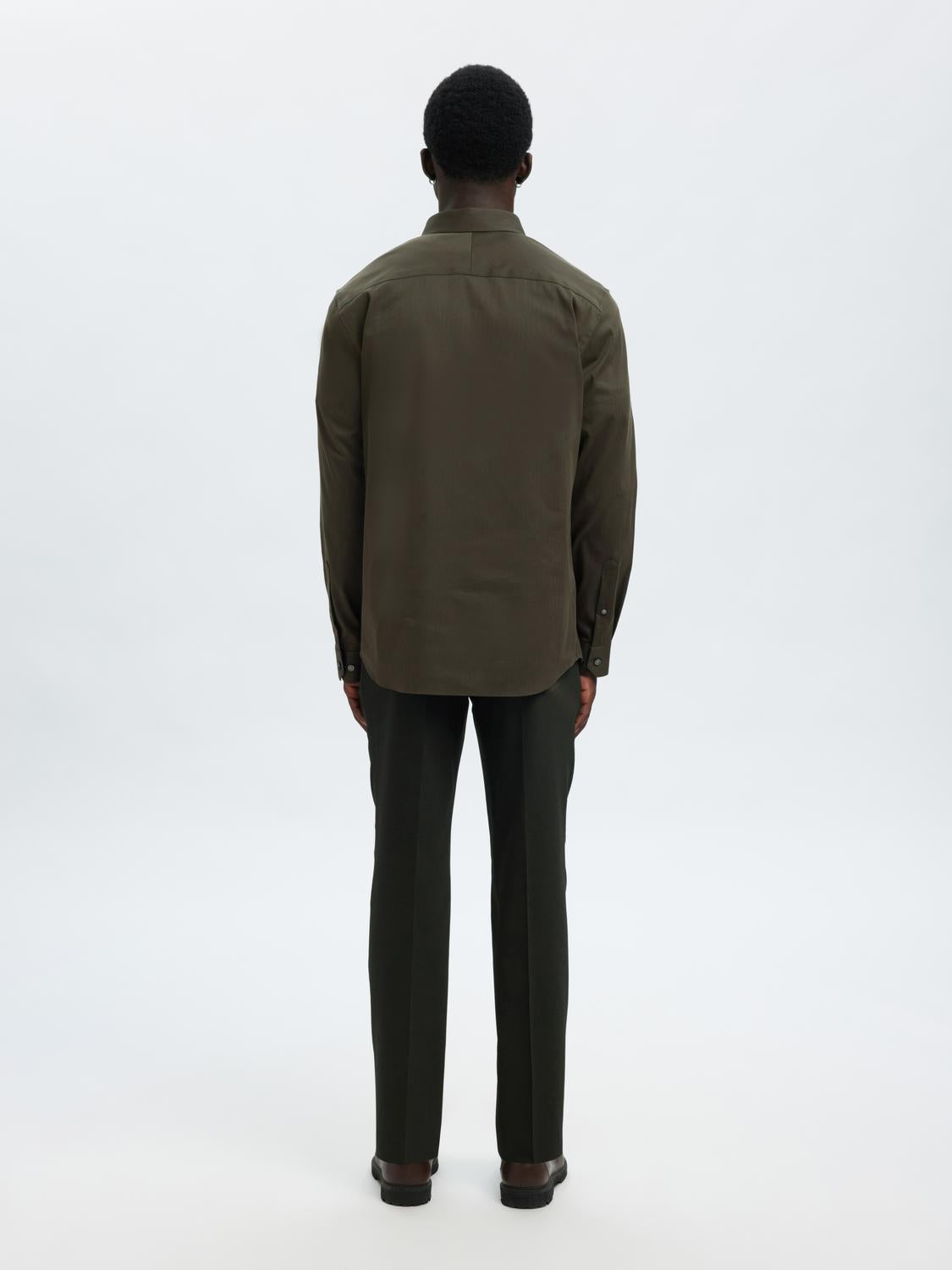 Dark Green Slim Fit Shirt