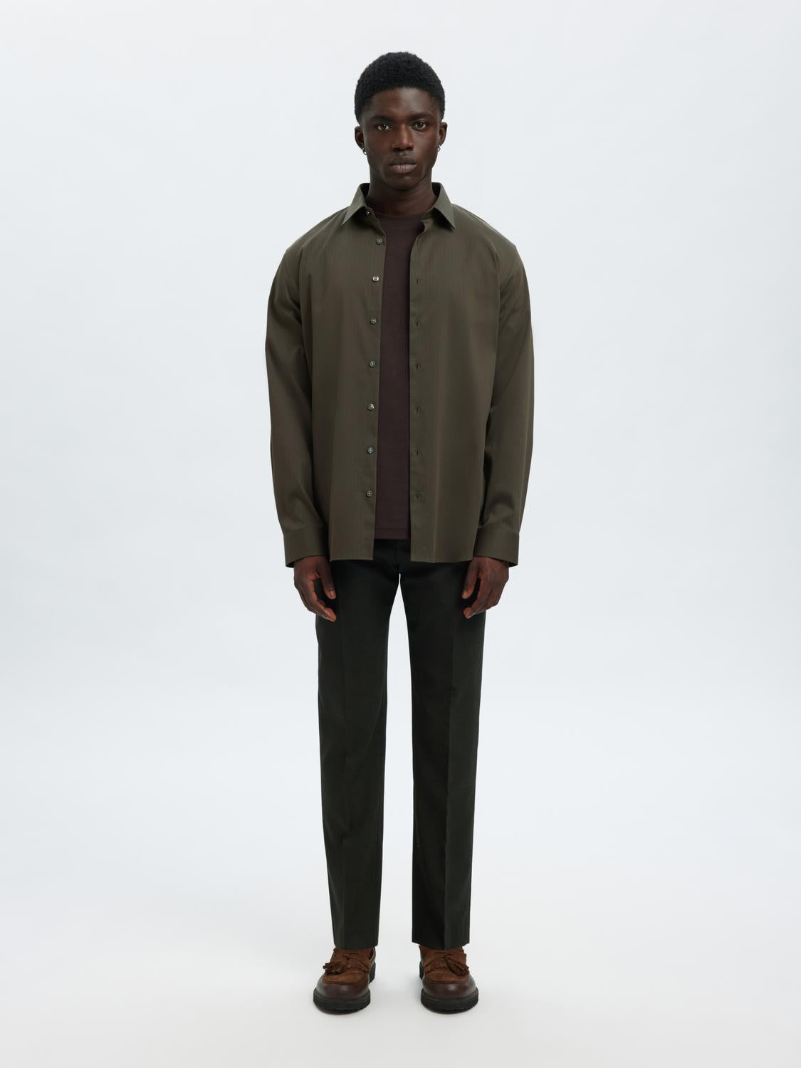 Dark Green Slim Fit Shirt