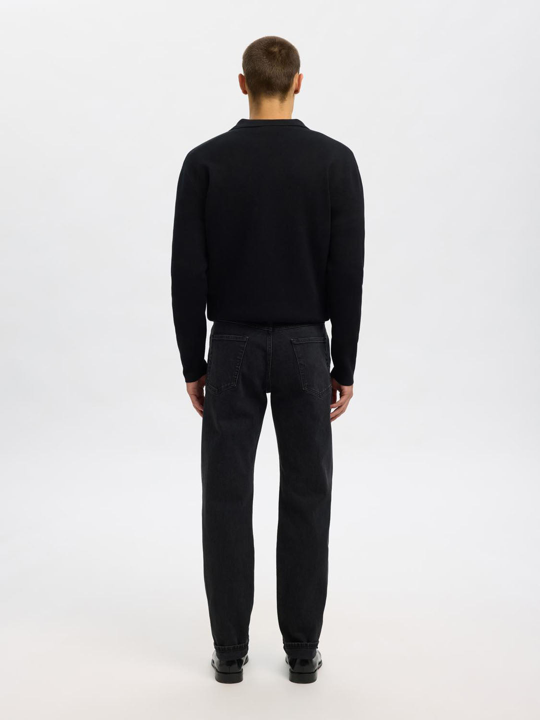 Black Organic Cotton Slim Fit Jeans