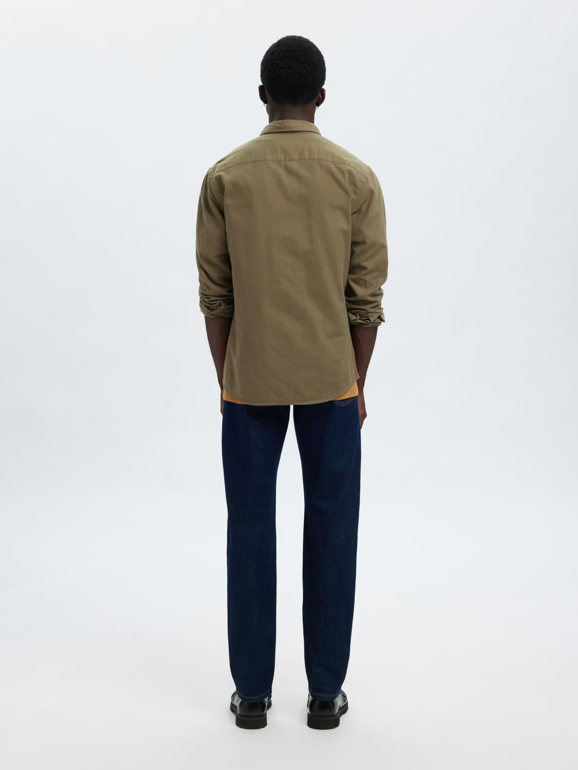 Green Brushed Flannel Shirt