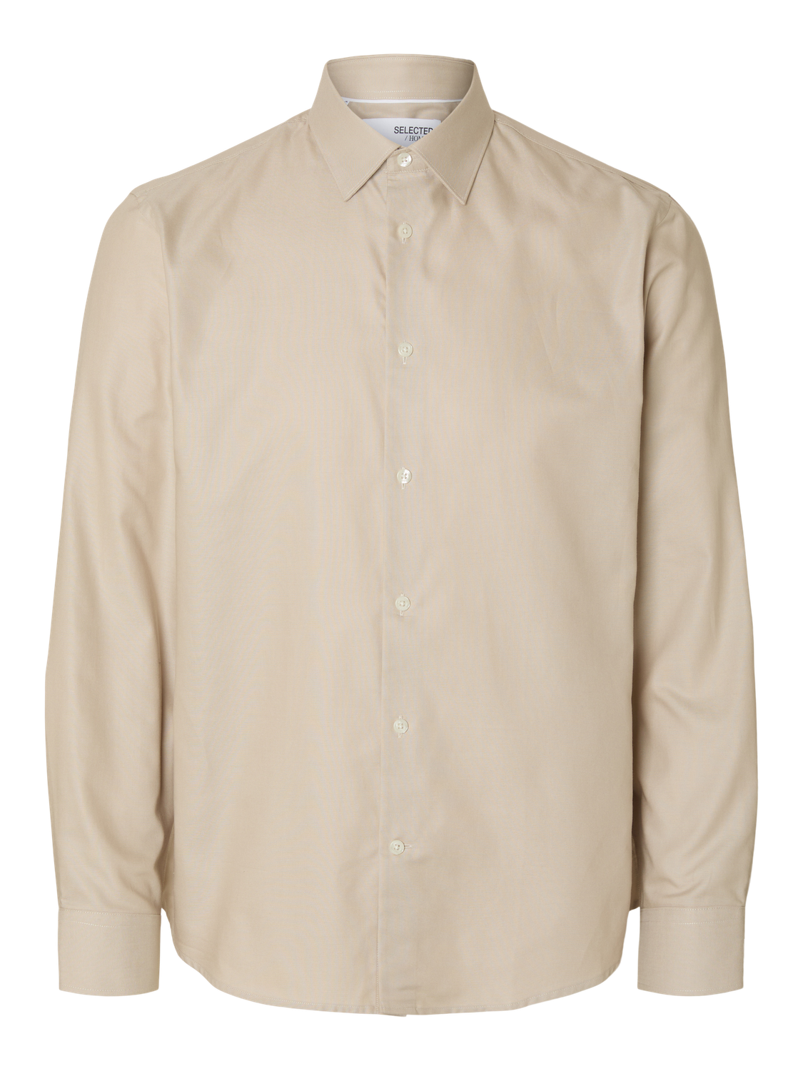 Beige Slim Fit Formal Shirt