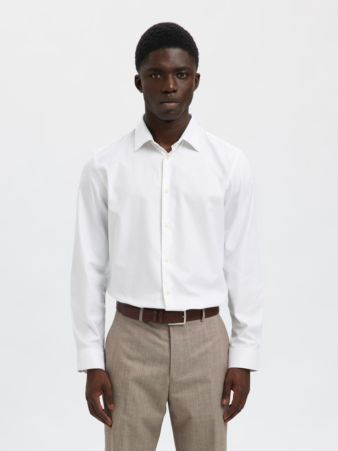 Buy White Slim Fit Formal Shirt for Men Online