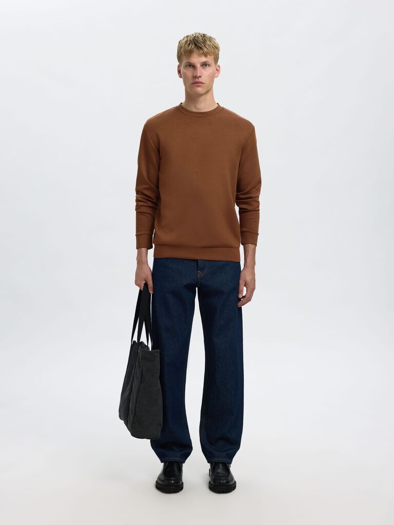 Crew Neck Sweatshirt - Brown