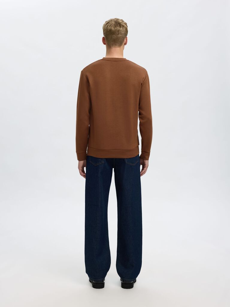 Crew Neck Sweatshirt - Brown