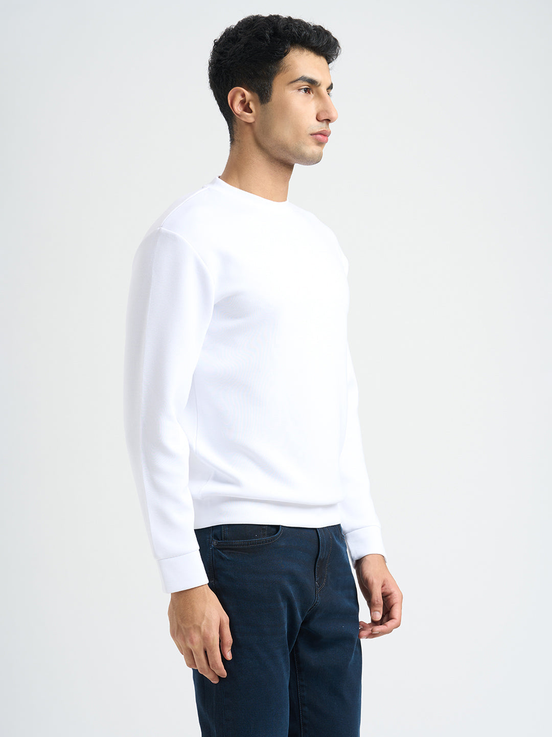 Crew Neck Sweatshirt - White