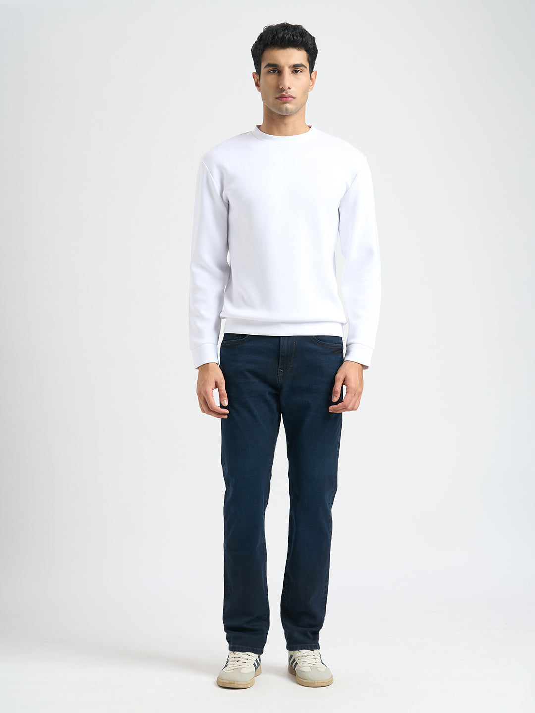 Crew Neck Sweatshirt - White