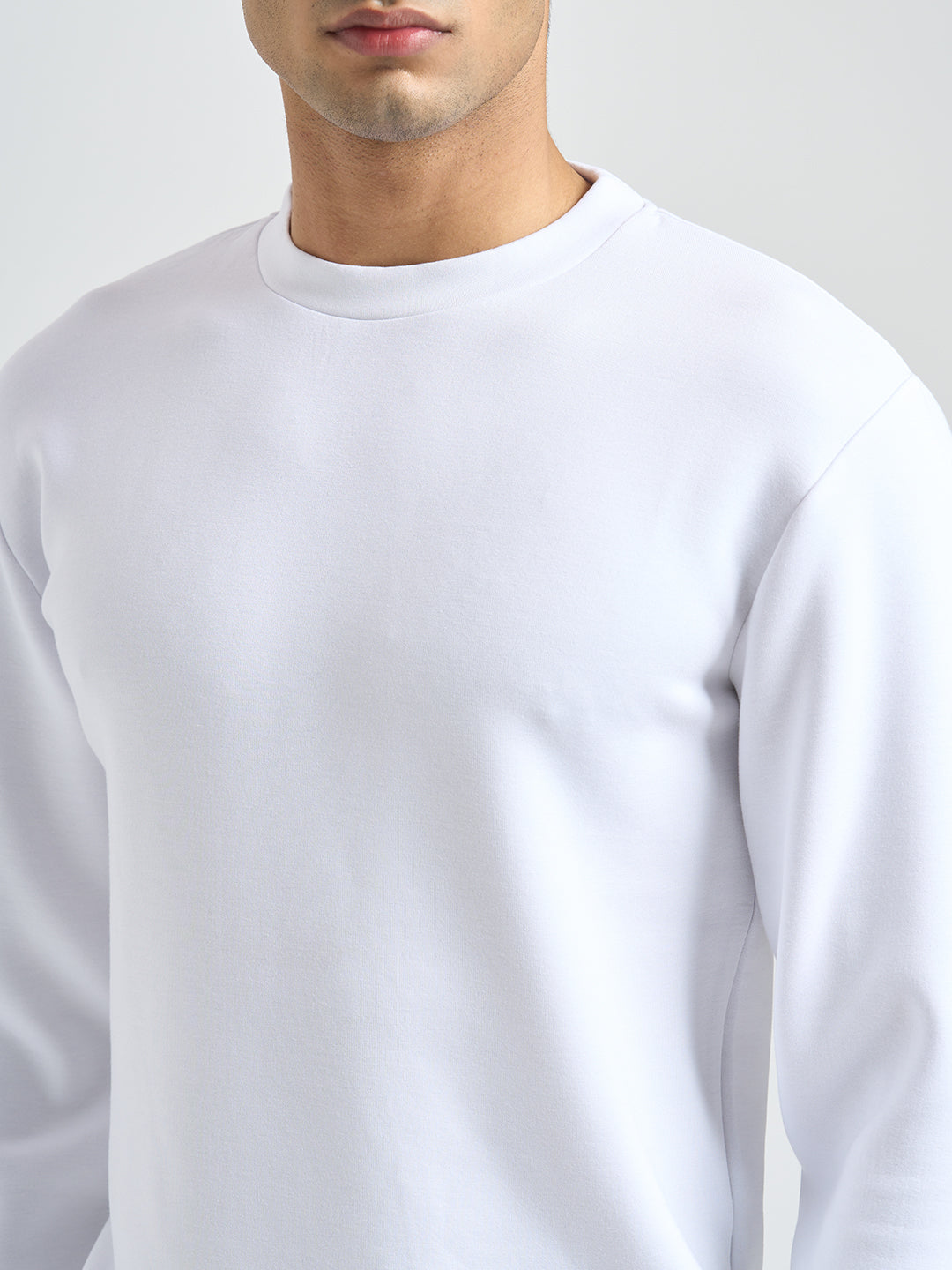 Crew Neck Sweatshirt - White
