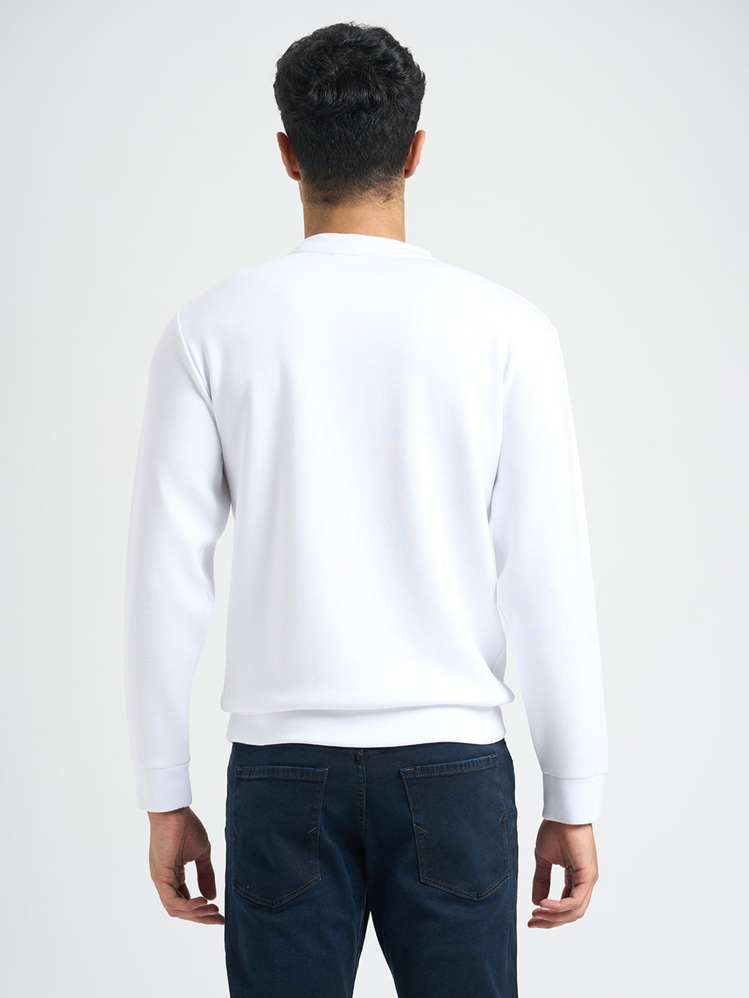 Crew Neck Sweatshirt - White