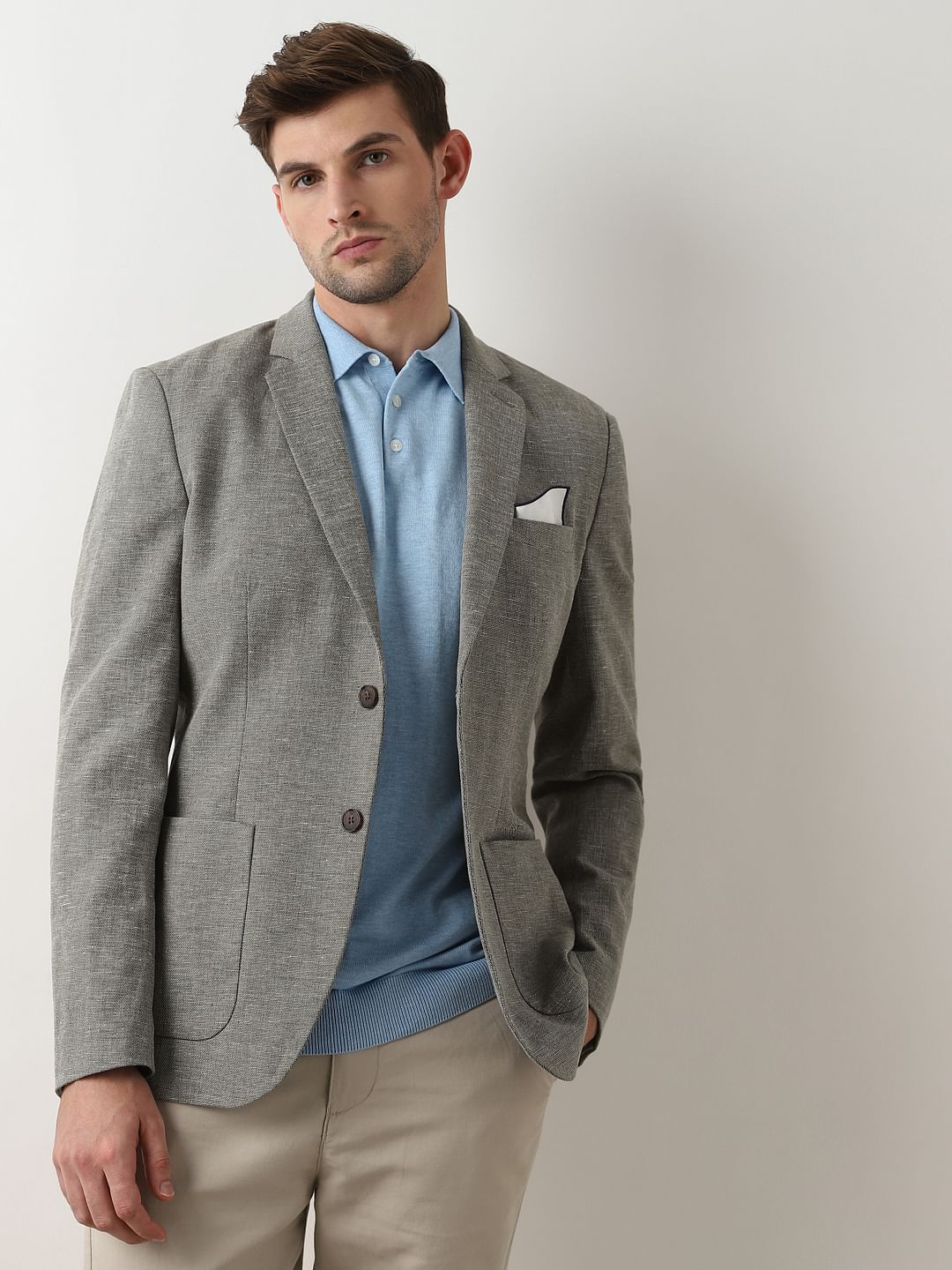 Light Blue Knitted Polo