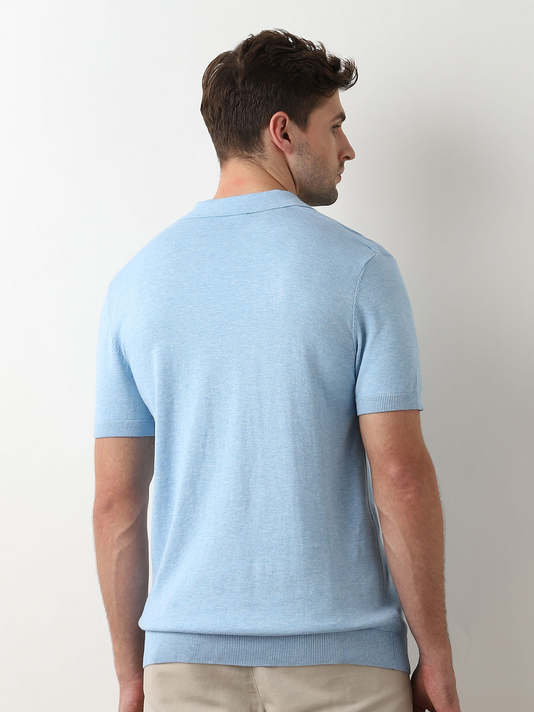 Light Blue Knitted Polo