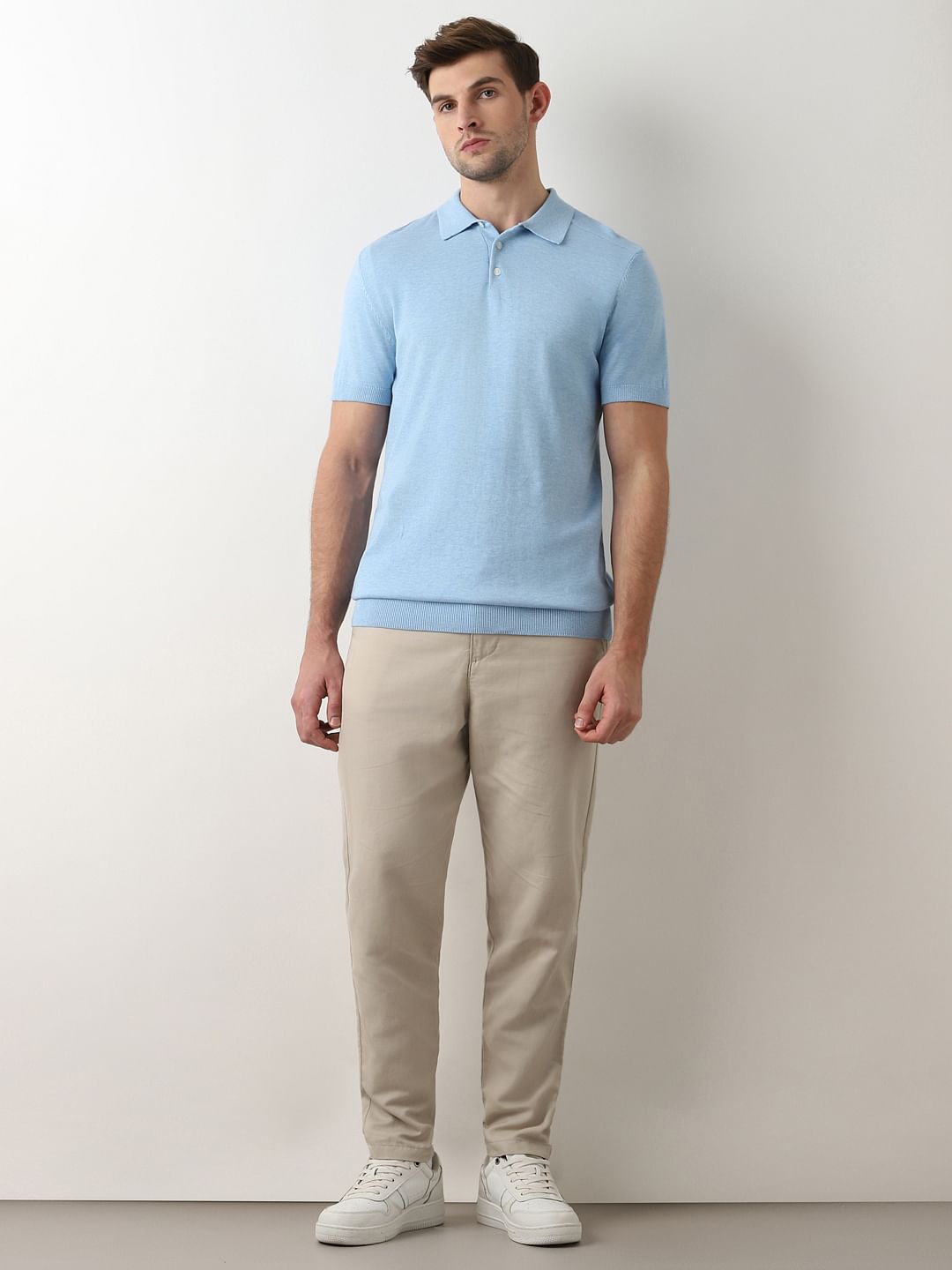 Light Blue Knitted Polo