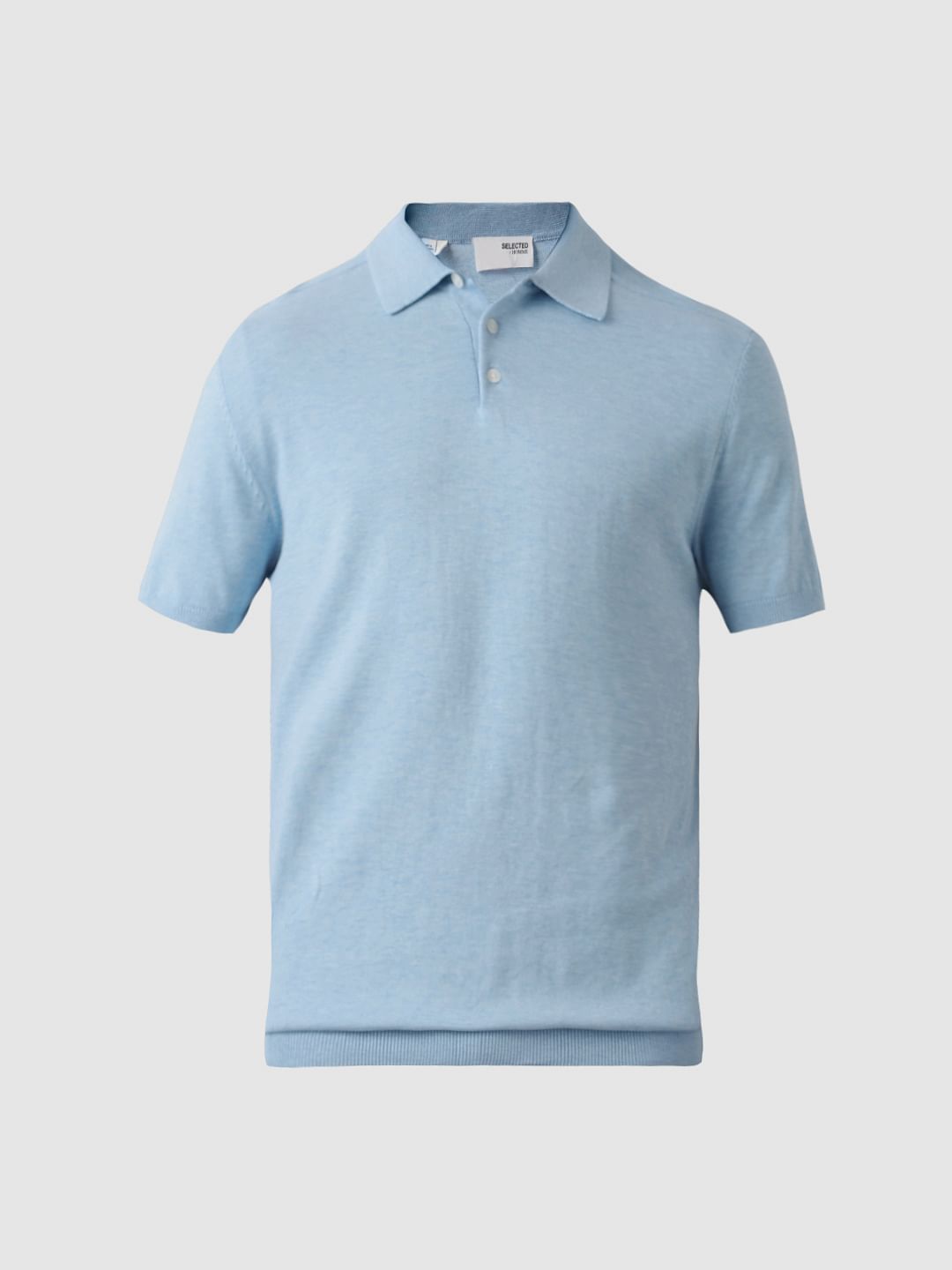 Light Blue Knitted Polo
