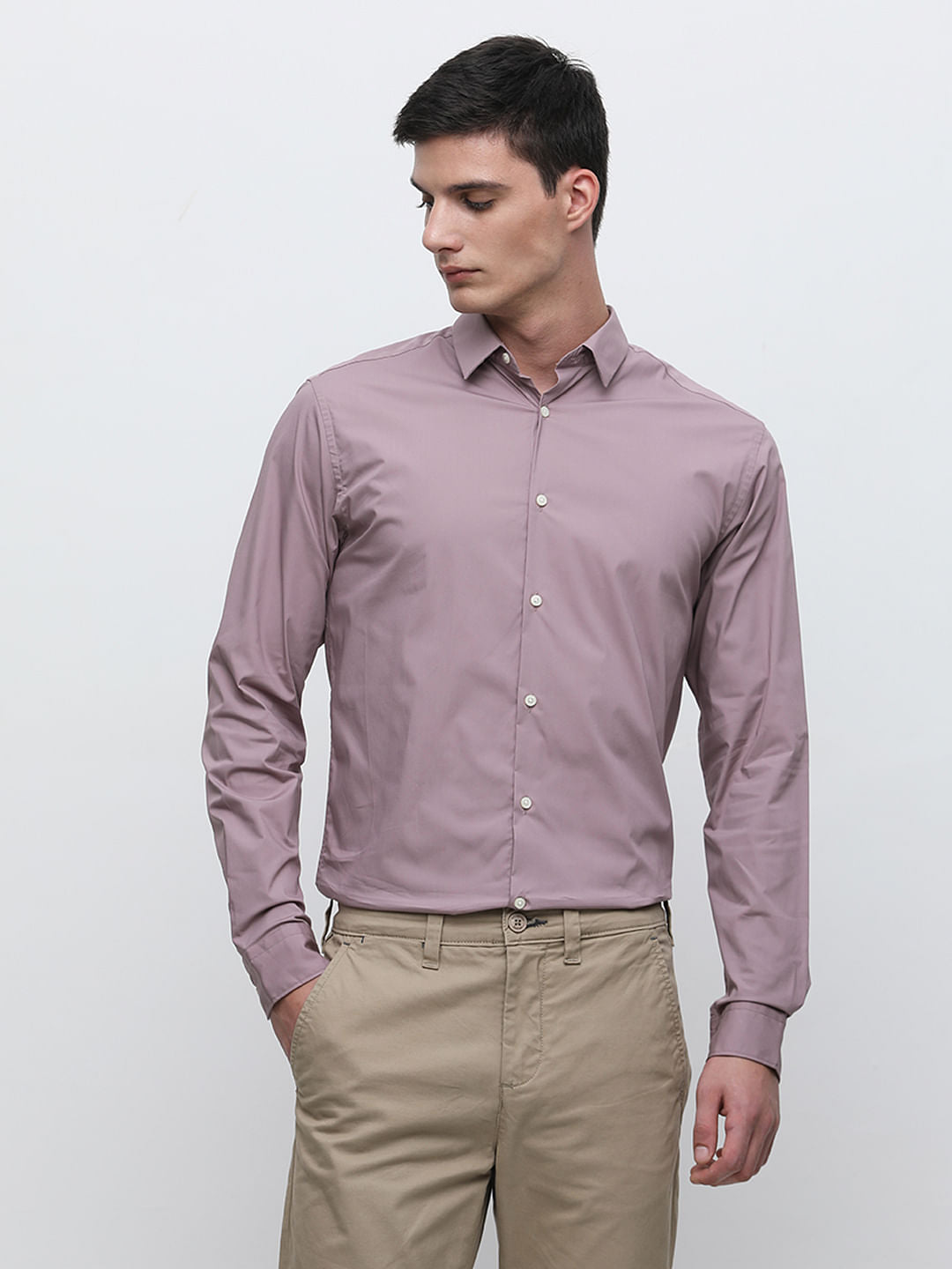 Taupe Formal Full Sleeves Shirt