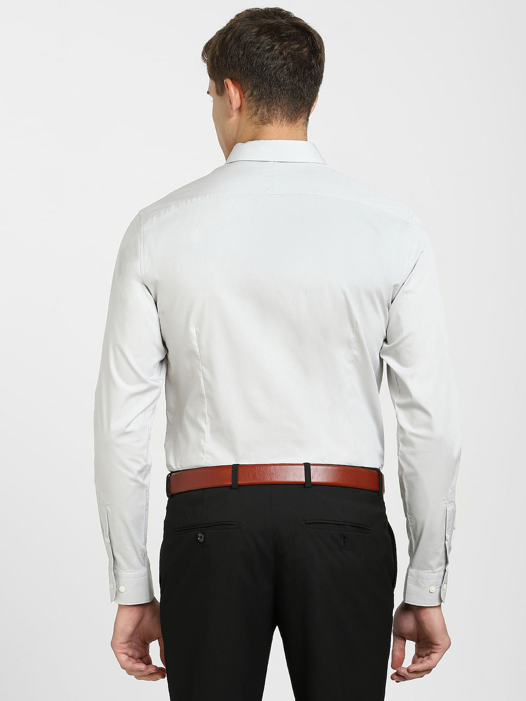 Grey Formal Full Sleeves Shirt