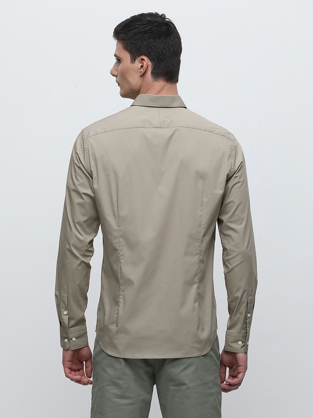 Brown Formal Full Sleeves Shirt