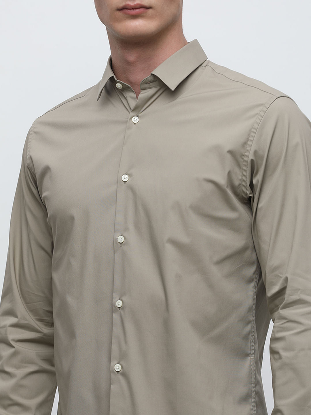 Brown Formal Full Sleeves Shirt
